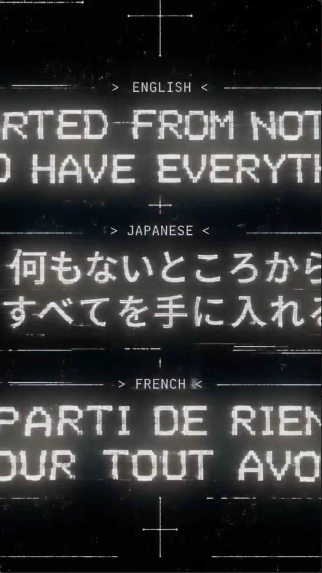 Texte VISIONARY « Parti de rien pour tout avoir » en anglais, japonais et français